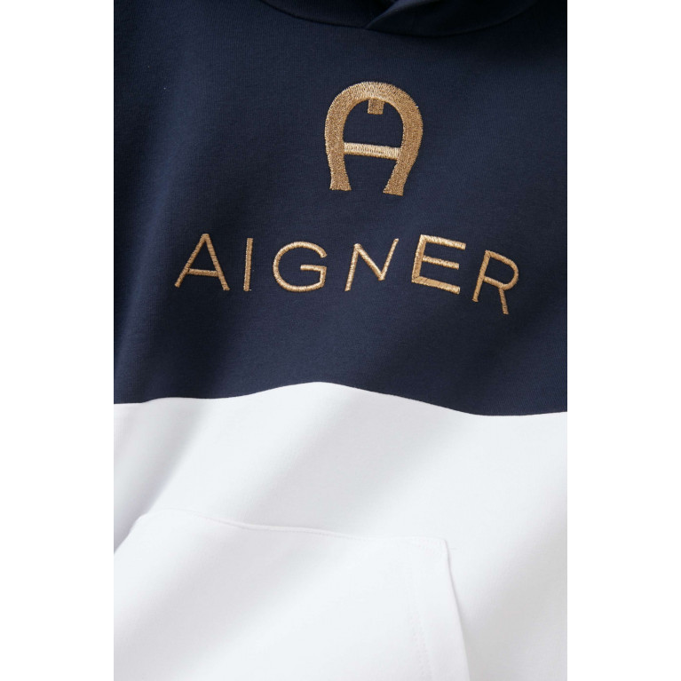 AIGNER - Colour-block Hoodie in Cotton