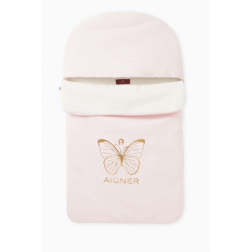 AIGNER - Butterfly Print Sleeping Bag in Cotton Pink