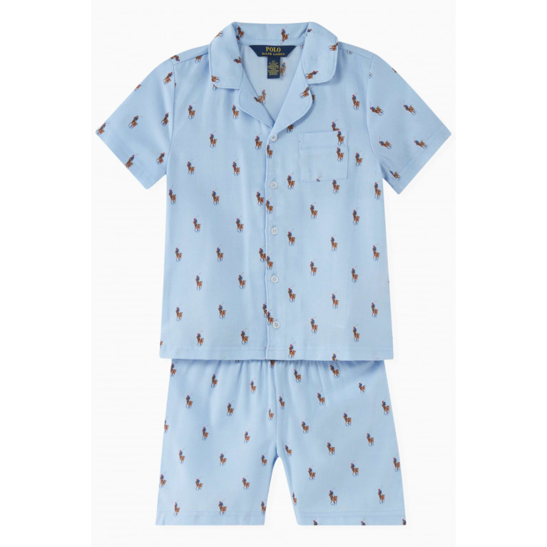 Polo Ralph Lauren - Logo Printed Pyjama Set in Cotton