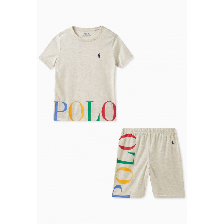 Polo Ralph Lauren - Graphic Printed Pyjama Set in Cotton Blue