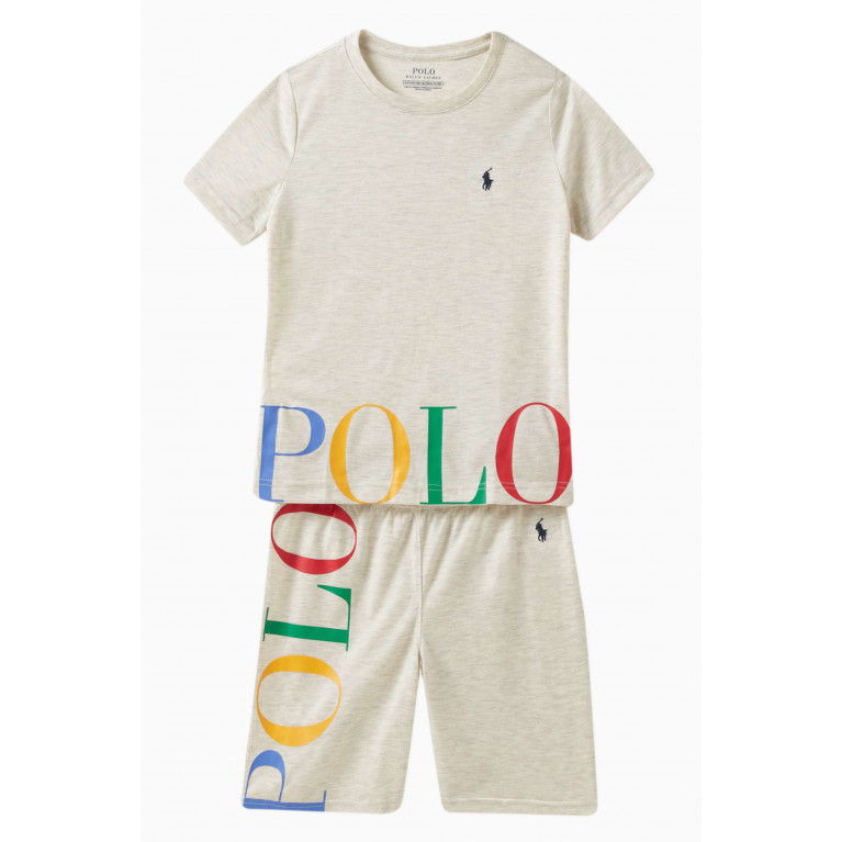Polo Ralph Lauren - Graphic Printed Pyjama Set in Cotton Blue