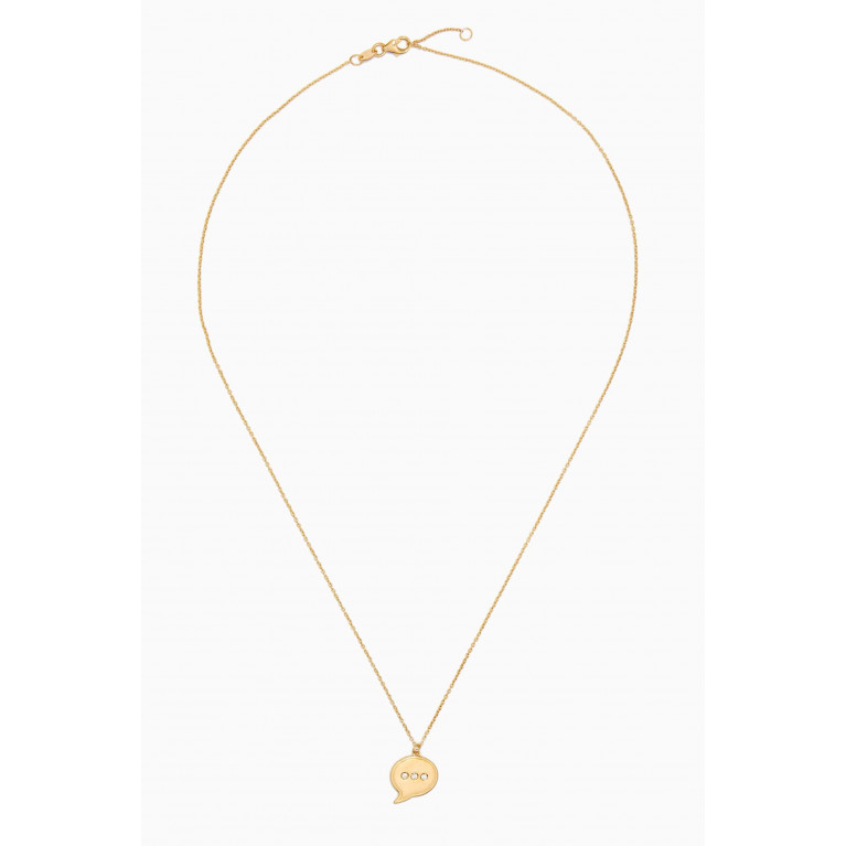 Damas - Speech Bubble Diamond Necklace in 14kt Gold