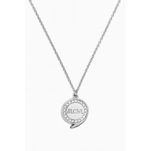 Damas - Speech Bubble #LOML Diamond Necklace in 14kt White Gold