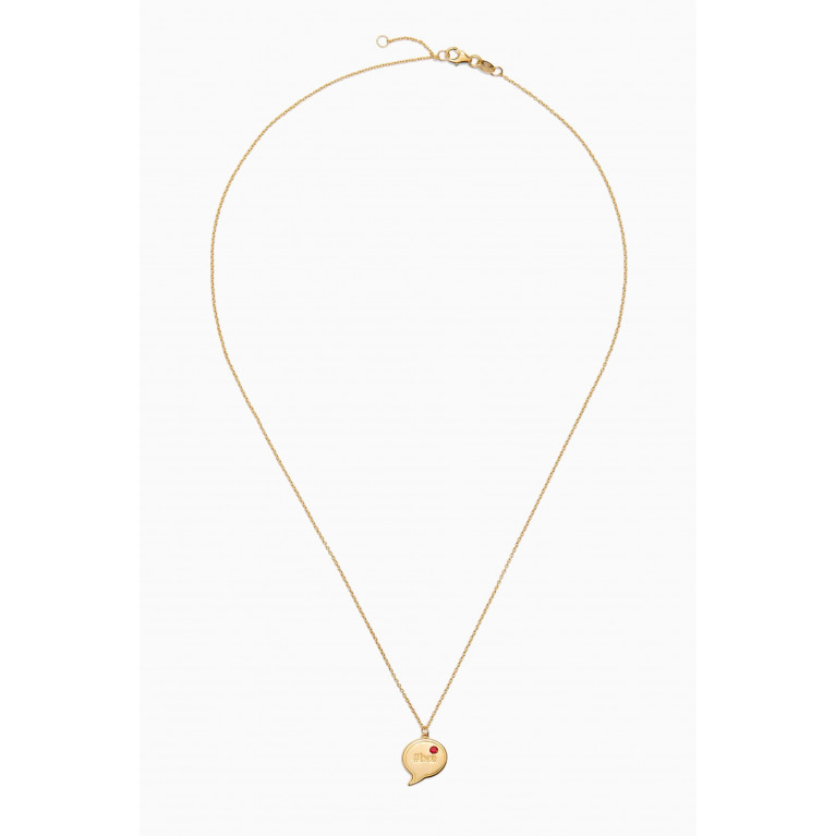 Damas - Speech Bubble #BAE Ruby Necklace in 14kt Gold