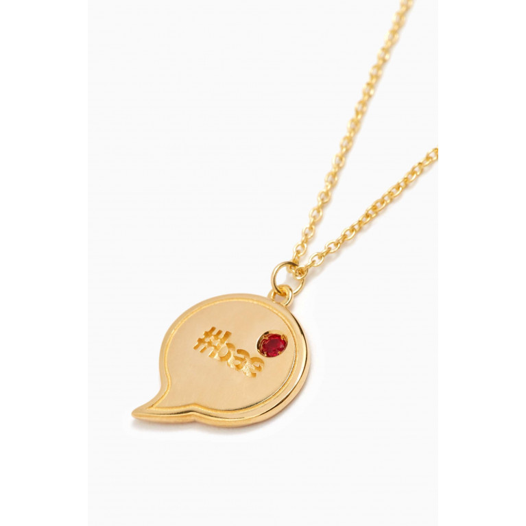 Damas - Speech Bubble #BAE Ruby Necklace in 14kt Gold