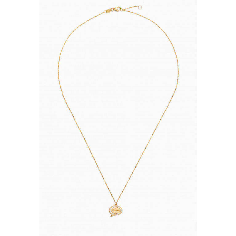 Damas - Speech Bubble #Honey Diamond Necklace in 14kt Gold