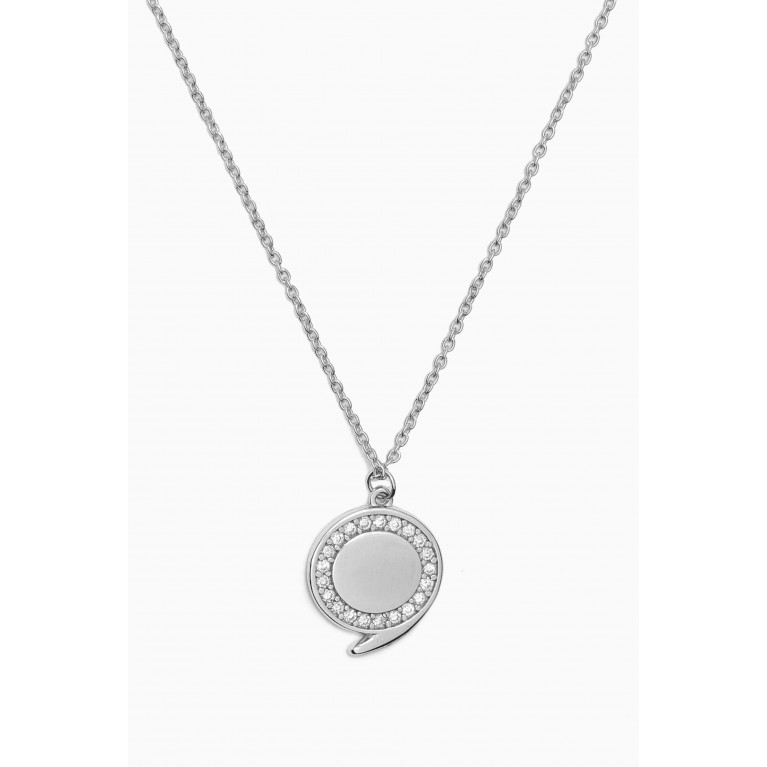 Damas - Speech Bubble Diamond Necklace in 14kt White Gold
