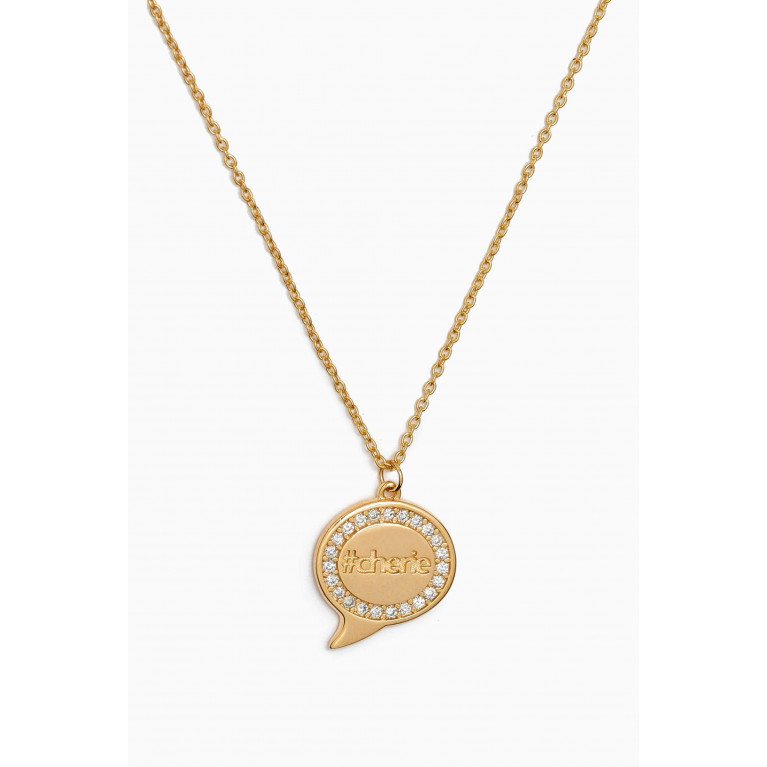 Damas - Speech Bubble #Cherie Diamond Necklace in 14kt Gold