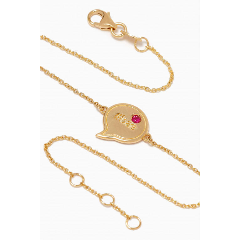 Damas - Speech Bubble #Bae Ruby Bracelet in 14kt Gold