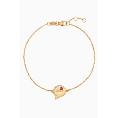 Damas - Speech Bubble #Bae Ruby Bracelet in 14kt Gold