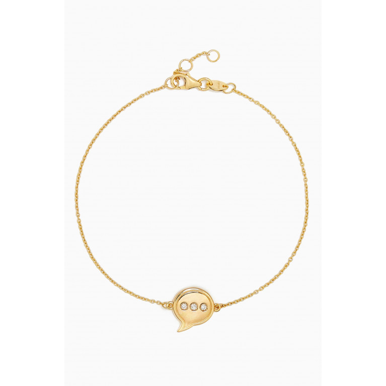 Damas - Speech Bubble Diamond Bracelet in 14kt Gold