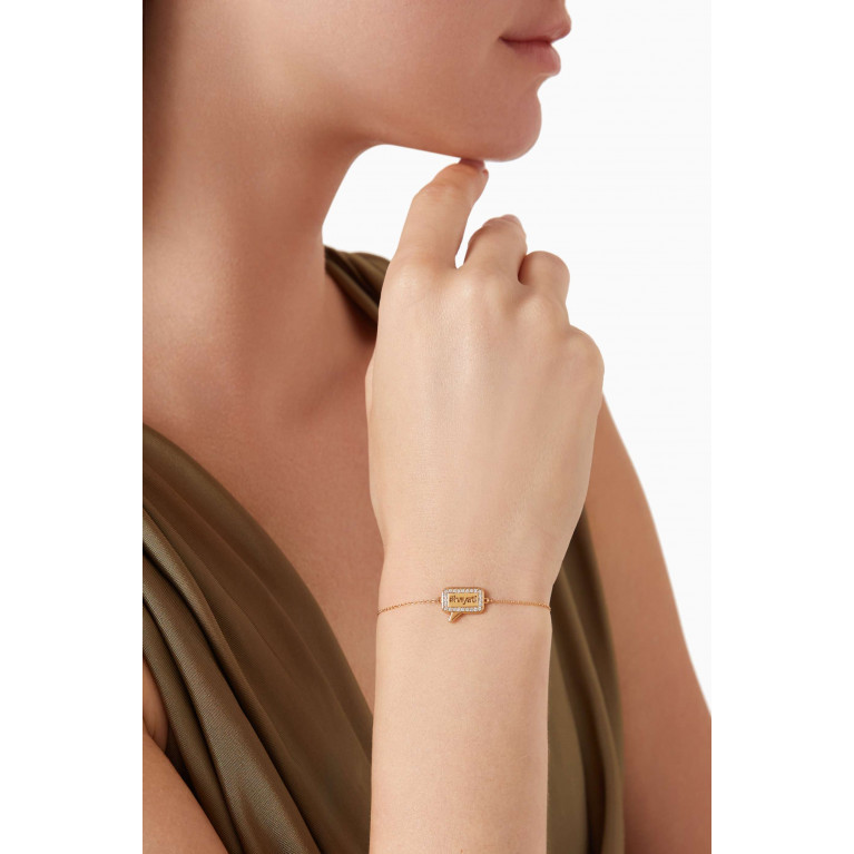 Damas - Speech Bubble #Hayati Diamond Bracelet in 14kt Rose Gold