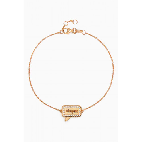 Damas - Speech Bubble #Hayati Diamond Bracelet in 14kt Rose Gold