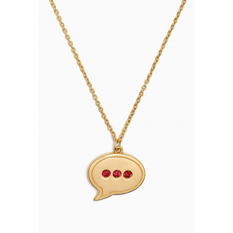 Damas - Speech Bubble Ruby Necklace in 14kt Gold