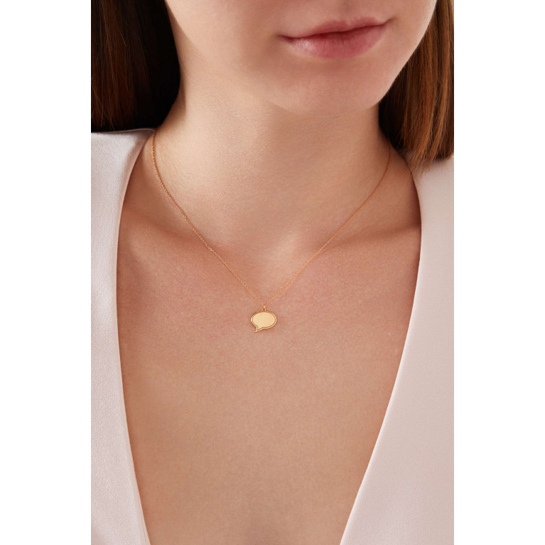Damas - Speech Bubble Necklace in 14kt Rose Gold