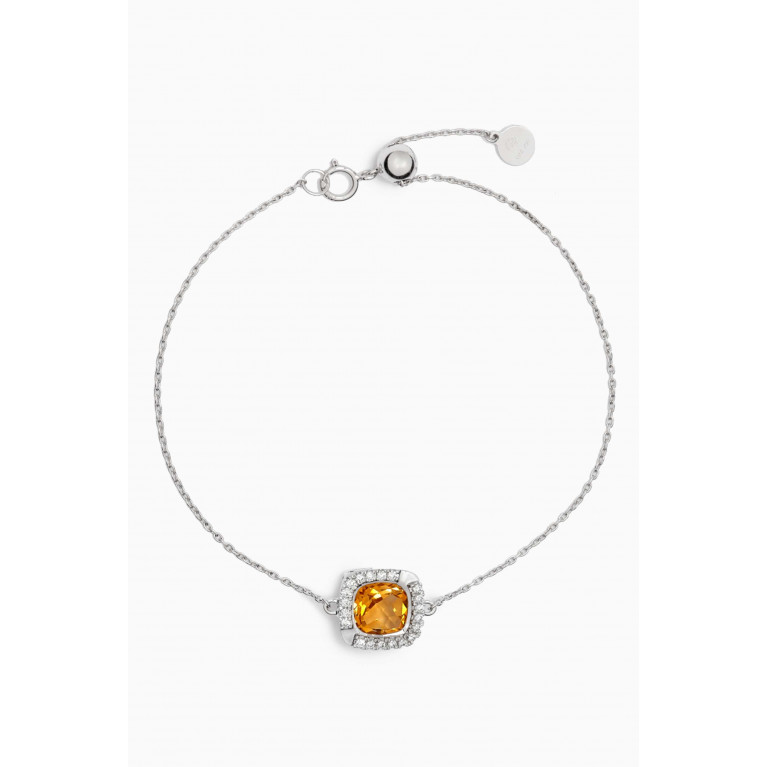 Damas - Vera Diamond & Citrine Bracelet in 18kt White Gold