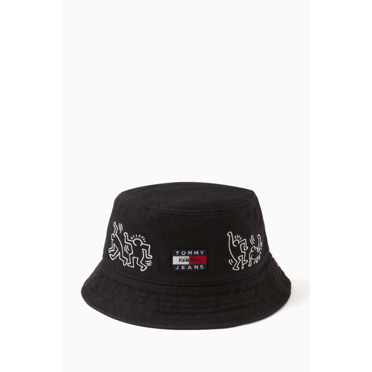 Tommy Jeans - x Keith Haring Logo Bucket Hat in Organic Cotton