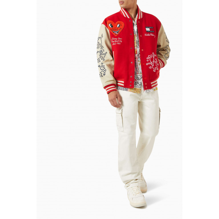 Tommy Jeans - x Keith Haring Varsity Jacket in Wool Blend