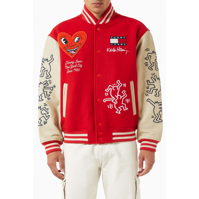 Tommy Jeans - x Keith Haring Varsity Jacket in Wool Blend