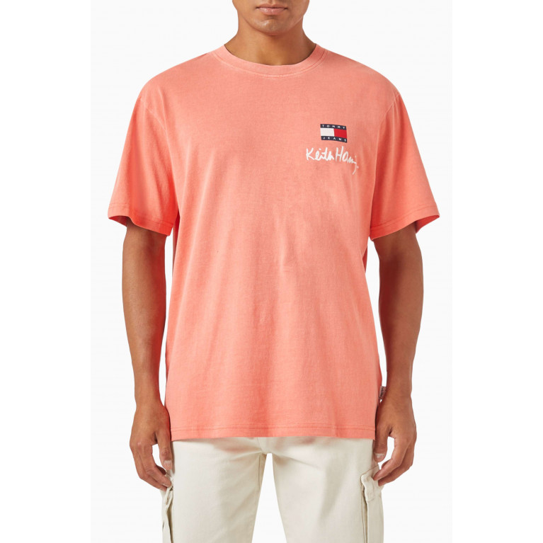 Tommy Jeans - x KH T-shirt in Cotton Orange