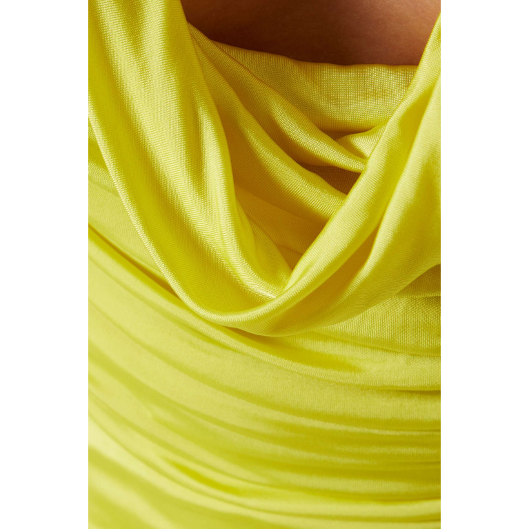 Gauge81 - Ina Draped Maxi Dress in Viscose-jersey Green