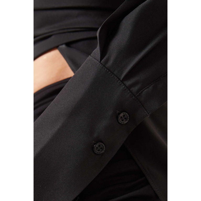 Gauge81 - Sabinas Wrap Shirt in Silk Black