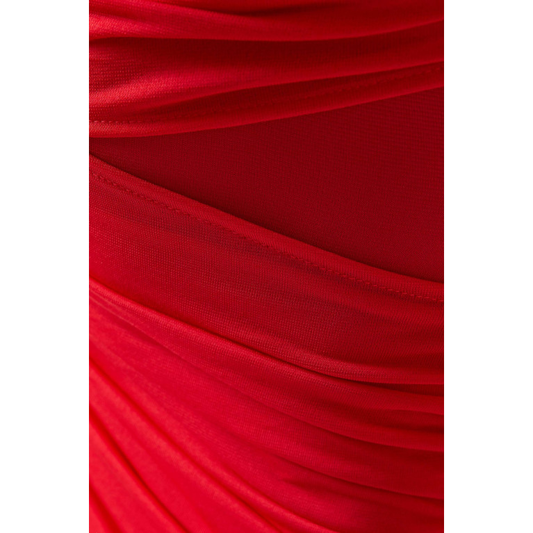 Gauge81 - Moni One-shoulder Maxi Dress in Viscose-blend Red