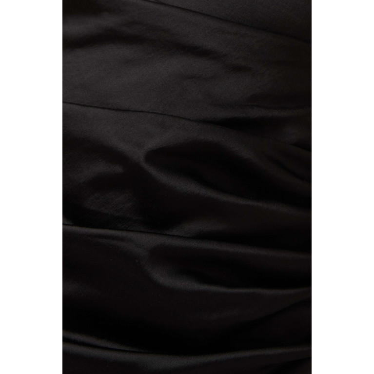 Gauge81 - Vona Maxi Dress in Stretch Satin Black