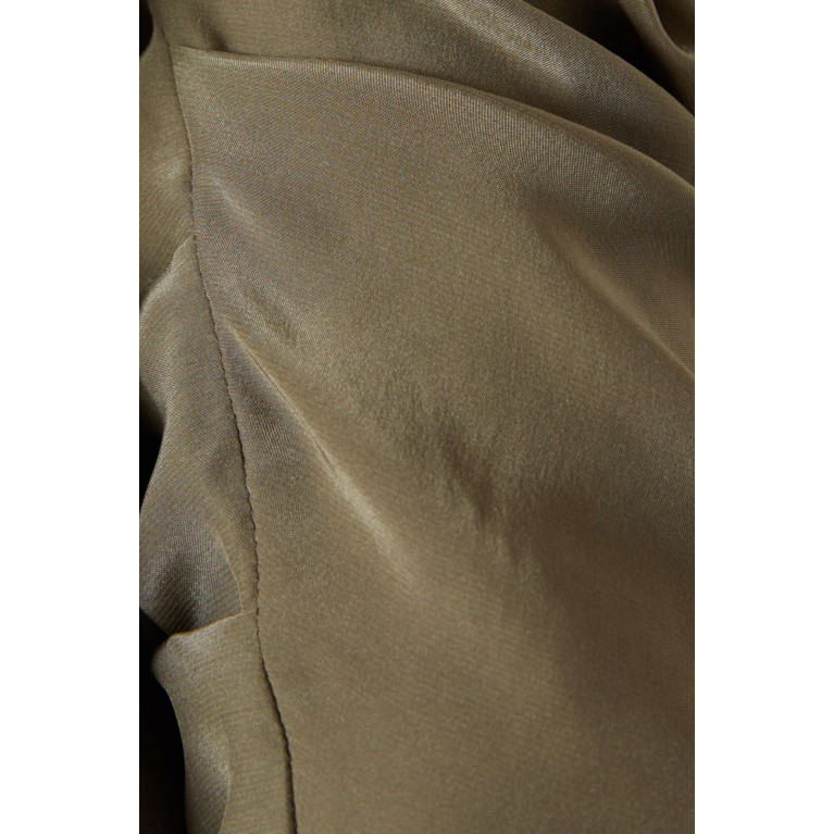 Gauge81 - Samaca Off-shoulder Maxi Dress in Silk Green