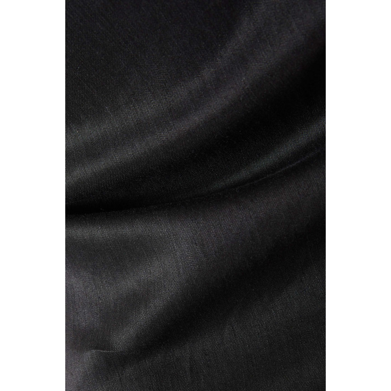 Gauge81 - Guyra Cut-out Mini Dress in Stretch Linen-blend Black