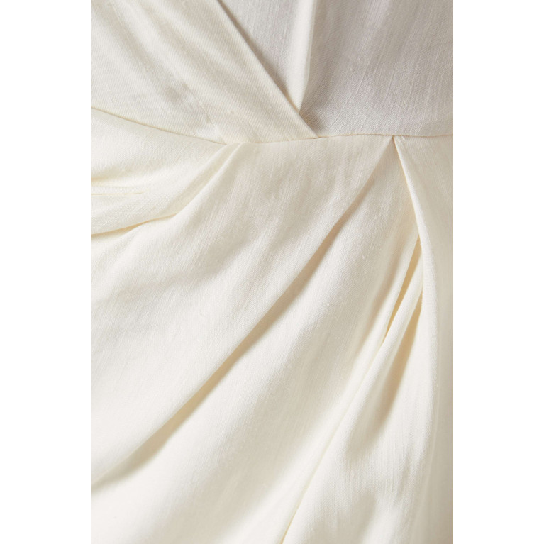 Gauge81 - Puno Mini Shirt Dress in Stretch-linen Blend White