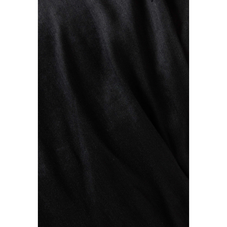 Gauge81 - Ganri One-shoulder Crop Shirt in Viscose-blend Black