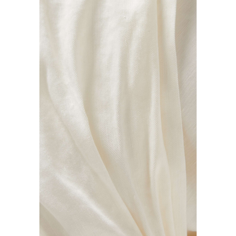 Gauge81 - Ganri One-shoulder Crop Shirt in Viscose-blend White