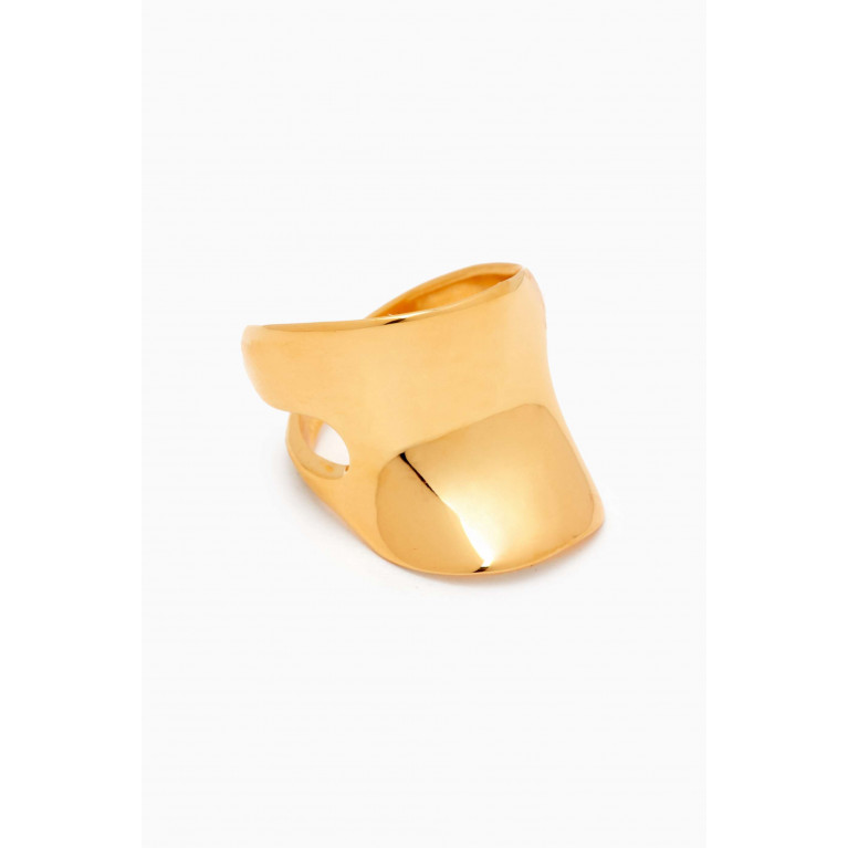 Misho - Tavros Ring in 22kt Gold-plated Bronze