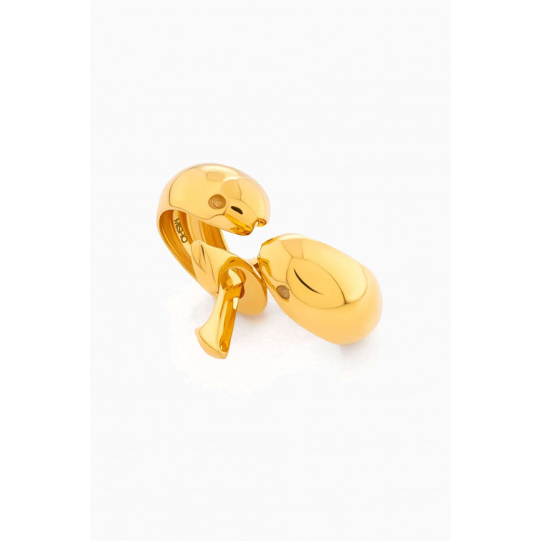 Misho - Sirena Ring Set in 22kt Gold-plated Bronze