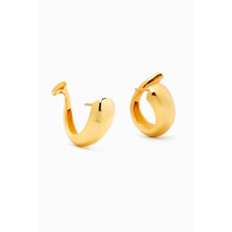 Misho - Sirena Mini Hoop Earrings in 22kt Gold-plated Bronze