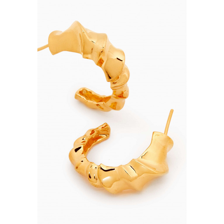 Misho - Faun Mini Hoop Earrings in 22kt Gold-plated Bronze
