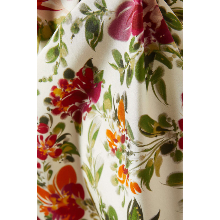 Isla&White - Emre Floral-print Dress in Silk