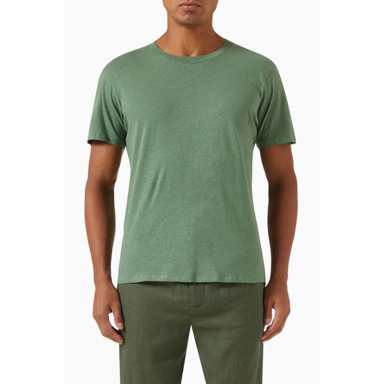 Frescobol Carioca - Lucio T-shirt in Linen-jersey