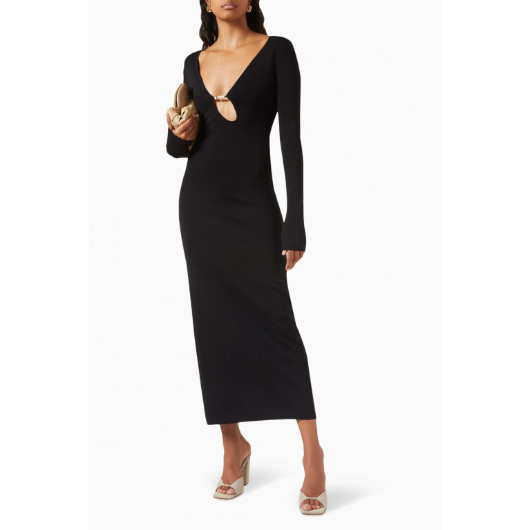 SIR The Label - Kinetic Beaded Maxi Dress in Viscose-blend Knit