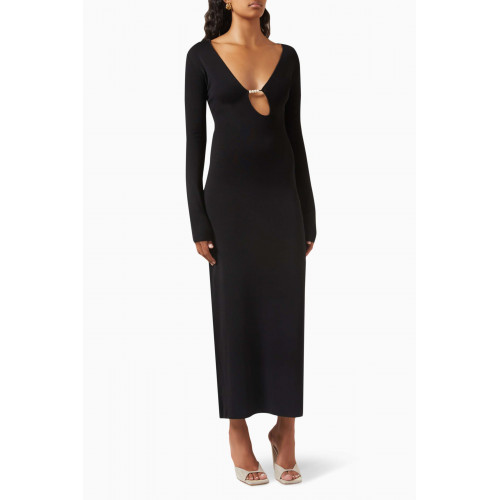 SIR The Label - Kinetic Beaded Maxi Dress in Viscose-blend Knit