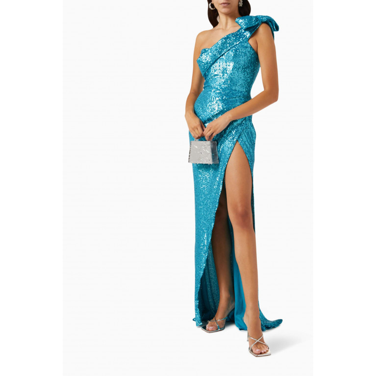 Nicole Bakti - One-shoulder Dress in Sequin