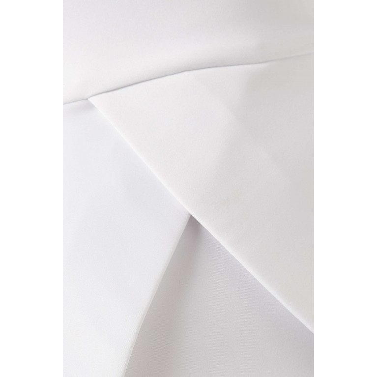 Nicole Bakti - One-shoulder Gown in Scuba White