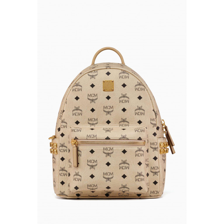 MCM - Small Stark Side Studs Visetos Backpack in Coated-canvas