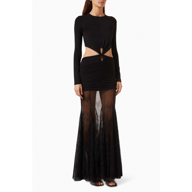 SIEDRES - Anya Cut-out Maxi Dress in Jersey