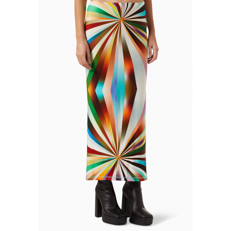 SIEDRES - Lilt Sun-ray Midi Skirt in Knit