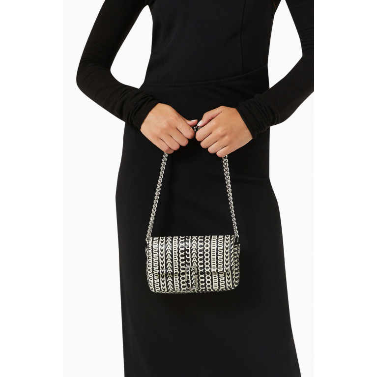 Marc Jacobs - Mini J Monogram Shoulder Bag in Leather Black