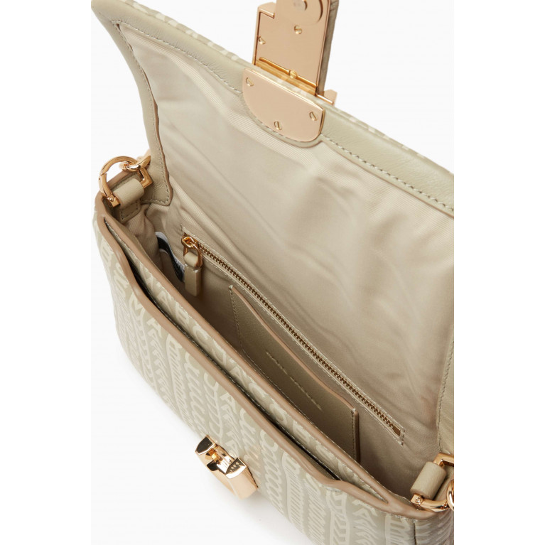 Marc Jacobs - Small The J Shoulder Bag in Monogram Leather Neutral