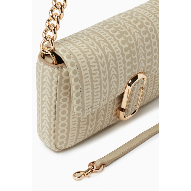 Marc Jacobs - Small The J Shoulder Bag in Monogram Leather Neutral
