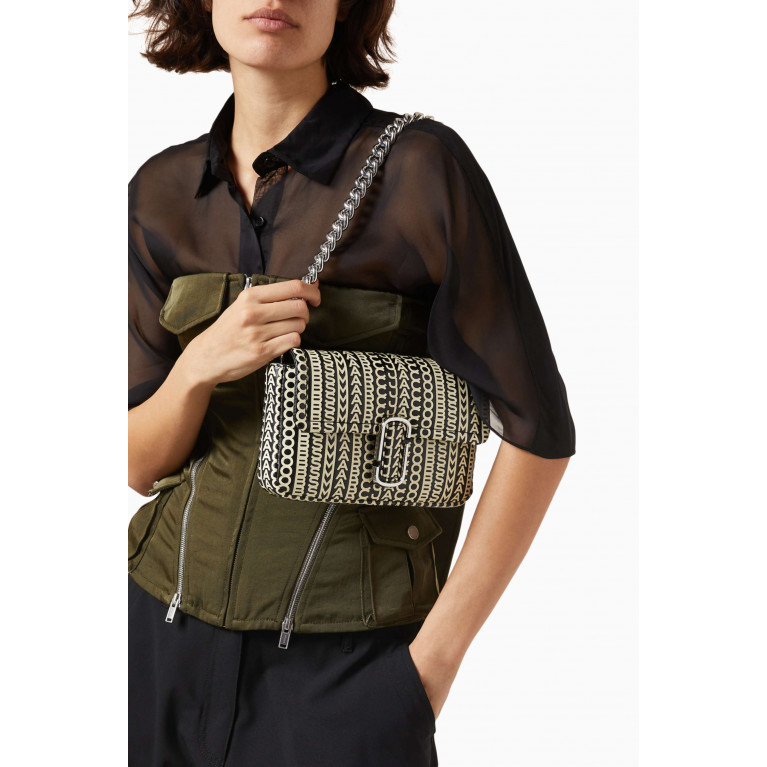 Marc Jacobs - The Small J Shoulder Bag in Monogram Leather Black